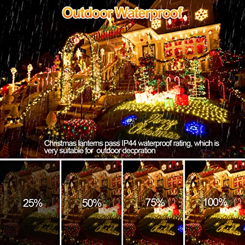 1000 Led 120M Christmas Lights Super Long Christmas Lights Outdoor Decorations Waterproof Fairy Lights Plug in String Lights With 8 Modes Timer for Xmas Outside House Tree Party Decor-Warm White