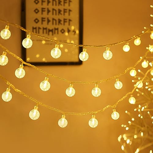Zorela Globe String Lights, 15M/49ft 100 LED Fairy Lights Battery or USB Powered, 8 Modes Christmas Lights Outdoor Indoor with Remote & Timer for Home, Balcony, Patio, Gazebo and Garden