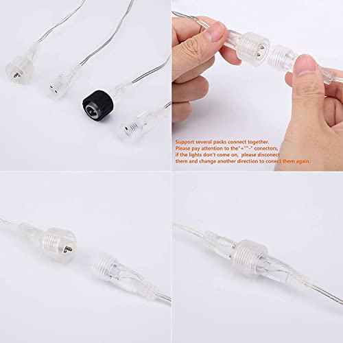 Joomer Icicle Christmas Lights Outdoor, 20 Tubes 90 LED 8 Modes White Icicle Lights with Timer Function, Waterproof Connectable Ice String Lights for Home Patio Eaves Christmas Tree Decoration