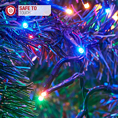 Christmas Tree Lights Cluster Lights 1000 LED - 8 Hours On Timer, 8 Light Modes, Plug in, Waterproof Indoor & Outdoor Use – 1000 LED / 12m Lit Length, Multi Coloured