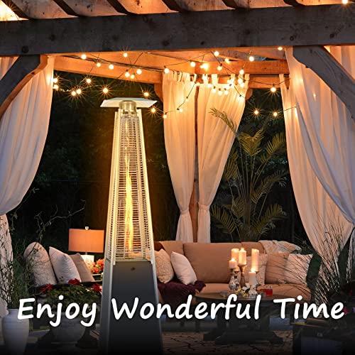 PLGOD 135FT Outdoor Lights Mains Powered, Outside Lights Patio Lights with 65+3 G40 Shatterproof LED Bulbs (3 Spare), Waterproof Hanging String Lights for Indoor Backyard Garden Christmas Party Decor