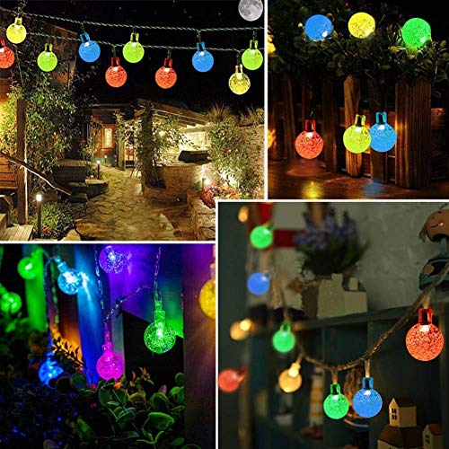 Solar Fairy Lights Outdoor Waterproof, 50LED Solar Garden Lights, 8 Mode 7M/24Ft Indoor/Outdoor Solar String Lights for Garden Patio Yard Home Christmas Parties Wedding(Multi-Coloured)