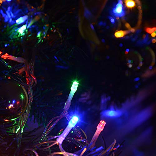 Abkshine 100M 800 LED Christmas Tree Lights, Multicoloured Outdoor Fairy Lights, Extra Long Garden String Lights with Remote Timer for Indoor Window Outside Wall Front Back Yard Fence Decorations