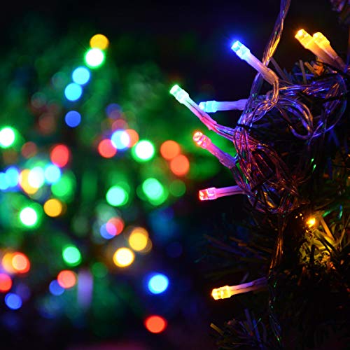 Abkshine 100M 800 LED Christmas Tree Lights, Multicoloured Outdoor Fairy Lights, Extra Long Garden String Lights with Remote Timer for Indoor Window Outside Wall Front Back Yard Fence Decorations