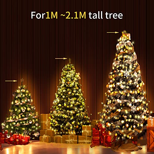 GYLEFY Christmas Tree Lights with Ring, 2Mx16 Lines Xmas Tree Lights 400LED Waterproof Christmas Lights 8Modes Christmas Tree String Lights Timer Waterfall Fairy Lights Indoor Outdoor Xmas Decoration