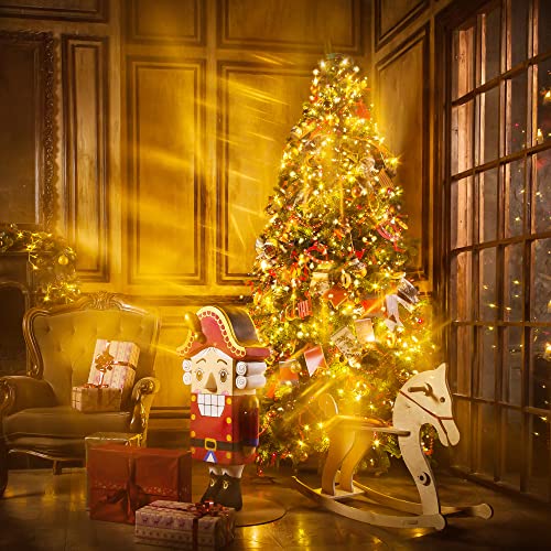 GYLEFY Christmas Tree Lights with Ring, 2Mx16 Lines Xmas Tree Lights 400LED Waterproof Christmas Lights 8Modes Christmas Tree String Lights Timer Waterfall Fairy Lights Indoor Outdoor Xmas Decoration