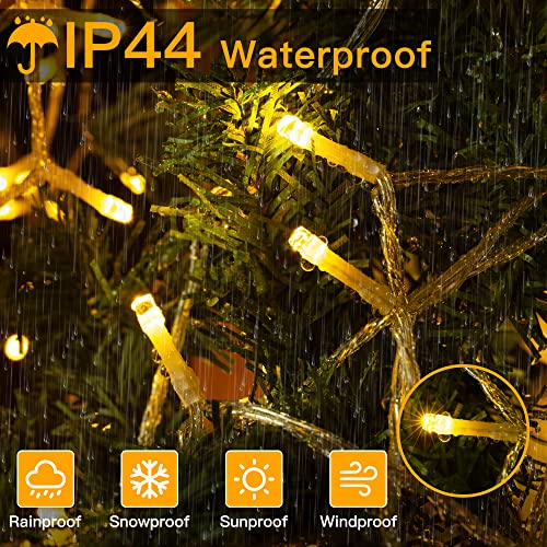 Ollny Fairy Lights Outdoor Garden - 64m 640 LED Long String Lights Mains Powered Waterproof Colour Changing, 11 Modes/Timer/Remote Indoor Lights for Outside/Bedroom/Party/Wall/Tree/Gazebo/Fence