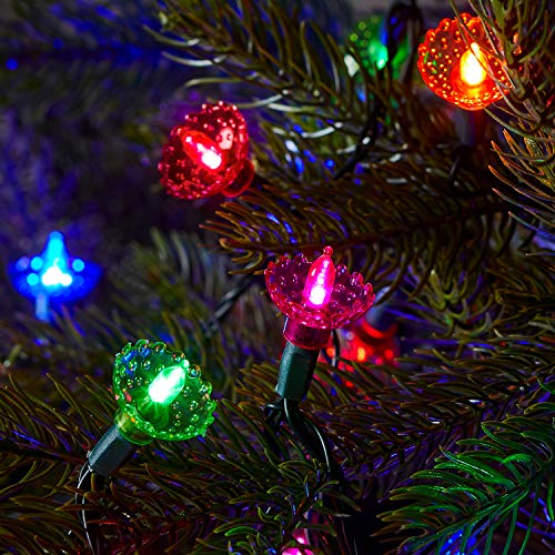 Lights4fun 150 LEDs Traditional Multicoloured Pickwick Christmas Tree Lights 15m Plug In Timer IP44