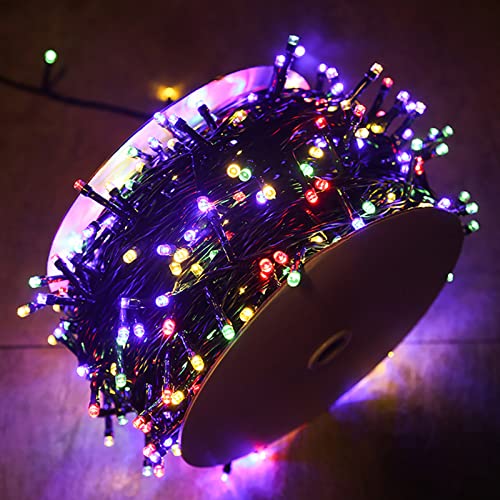 JNGLGO String Lights, Christmas Lights 50m 500 LED Fairy Lights Mains Powered, Waterproof, 8 Modes, Fairy Lights Indoor/Outdoor for Christmas Decorations, Garden, Party, Wedding (Multicolour)