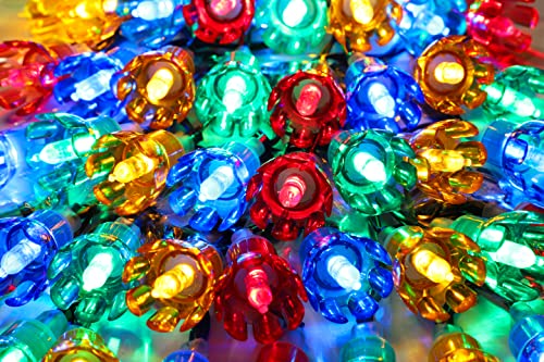 Christmas Concepts® 100 10m/33ft Retro Multi Coloured LED Petal Lights with 8 Function Controller – Indoor/Outdoor – Energy Efficient A++ - Christmas Lights