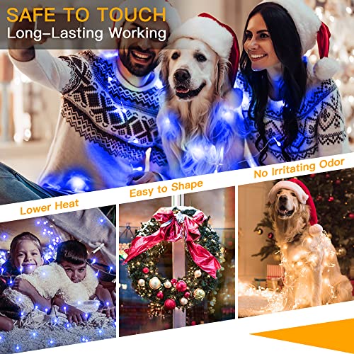 Ollny Fairy Lights Indoor Outdoor - 20m 200LEDs Coloured Changing Mains Powered String Lights with 11 Modes/Remote, Bright Waterproof Outside Garden Lights for Bedroom/Windows/Wall/Tree/Gazebo/Fence