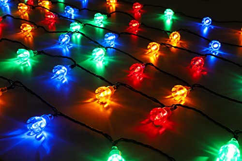 Christmas Concepts® 100 10m/33ft Retro Multi Coloured LED Petal Lights with 8 Function Controller – Indoor/Outdoor – Energy Efficient A++ - Christmas Lights