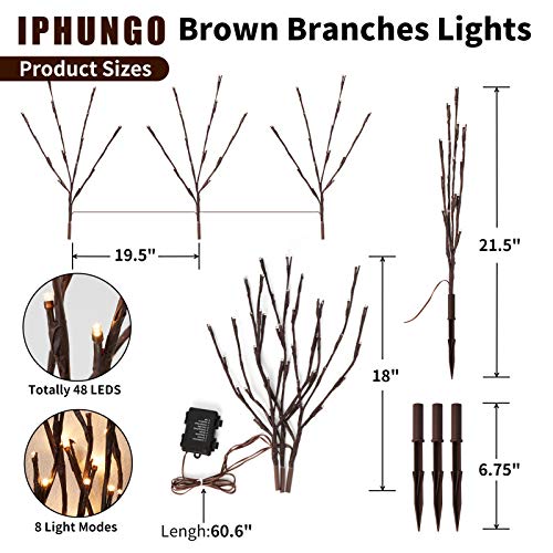 NEWNEN Twig String Lights,Lighted Willow Tree Vine Fairy Lights Plug in Powered,144 Warm White LED Twig Tree with Lights for Wall Indoor Bedroom Living Room Home Christmas Décor