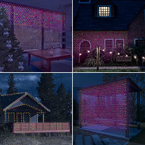 The Christmas Workshop 77940 108 LED Multi-Coloured Net Christmas Window Lights | Mains Powered | Indoor and Outdoor | Christmas/Weddings/Gardens | 1.2M x 1.2M