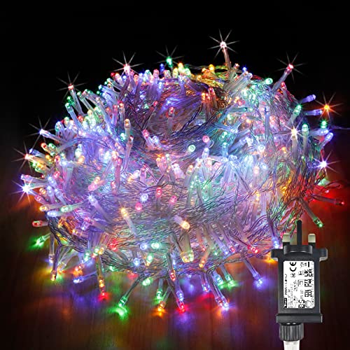 Chipark Fairy String Lights Mains Powered 20m/66ft 200 LED Lights Plug in Outdoor Garden Christmas Lights Waterproof & 8 Modes for Outdoor Indoor Party Christmas Tree Decorations(Multi Colour)