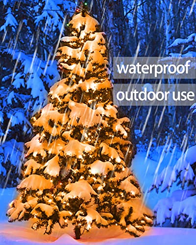 MORICA Christmas Lights, Christmas Tree Decoration Lights 20M 200 LED Indoor Outdoor Fairy String Lights Waterproof for Outside Garden Xmas Decoration (Warm White)