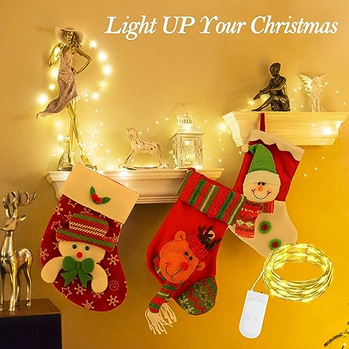 cshare Battery Fairy Lights, Battery Operated String Lights 20 LEDs 2m/6.56ft Copper Wire Light IP65 Waterproof for Christmas Tree Bedroom Gifts Indoor Halloween Decorations(Warm White)