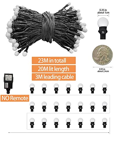 MORICA Christmas Lights, Christmas Tree Decoration Lights 20M 200 LED Indoor Outdoor Fairy String Lights Waterproof for Outside Garden Xmas Decoration (Warm White)