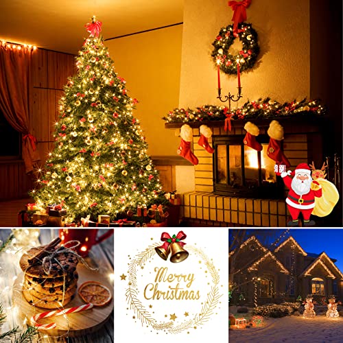 Gritin Christmas Lights Fairy Lights, 15M/49ft 150 LED String Lights Outdoor/Indoor Decorations, 8 Modes Remote Control, USB Plug in Powered Pure Copper Garden Lights for Xmas, Party - Warm Yellow