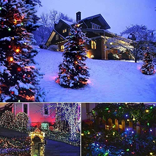 Chipark Fairy String Lights Mains Powered 20m/66ft 200 LED Lights Plug in Outdoor Garden Christmas Lights Waterproof & 8 Modes for Outdoor Indoor Party Christmas Tree Decorations(Multi Colour)