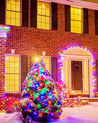 MORICA Christmas Lights, Christmas Tree Decoration Lights 20M 200 LED Indoor Outdoor Fairy String Lights Waterproof for Outside Garden Xmas Decoration (Warm White)