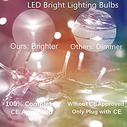 Chipark Fairy String Lights Mains Powered 20m/66ft 200 LED Lights Plug in Outdoor Garden Christmas Lights Waterproof & 8 Modes for Outdoor Indoor Party Christmas Tree Decorations(Multi Colour)