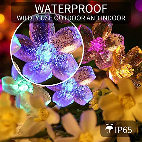 Fairy Lights Battery Operated 88 LEDs 9M Cherry Blossom String Lights Christmas Decorations Waterproof Flower Lights for Indoor Bedroom Xmas Tree Outdoor Yard Garden Decor Christmas Party Living Room