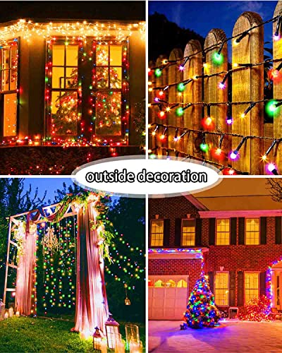 MORICA Christmas Lights, Christmas Tree Decoration Lights 20M 200 LED Indoor Outdoor Fairy String Lights Waterproof for Outside Garden Xmas Decoration (Warm White)