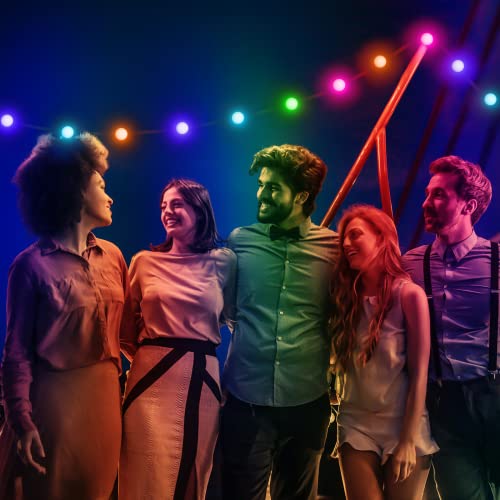 HUEMIHUI USB LED String Lights, 5V 5M 50 LED Outdoor Lights with Remote & APP Controlled, Dream Colour Lights for Christmas Outdoor Indoor Room Garden Tent