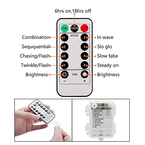 Lezonic [2 Pack] Fairy Lights Battery, 120LEDs 13M 8 Modes String Lights Battery Operated, Fairy Lights Indoor/Outdoor with Remote Timer for Bedroom, Party, Wedding, Christmas Decorations(Warm White)
