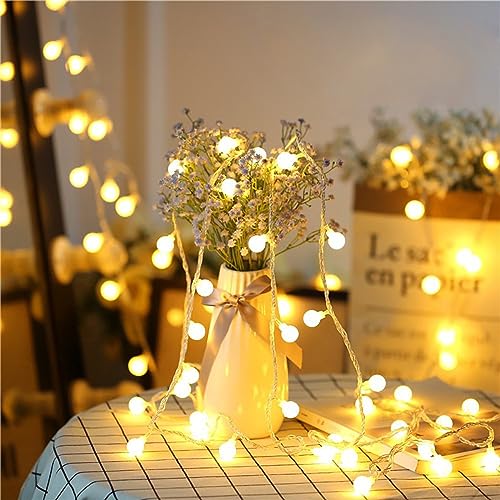 Zorela Globe String Lights, 15M/49ft 100 LED Fairy Lights USB or Battery Powered, 8 Modes Christmas Lights Outdoor Indoor with Remote & Timer for Home, Balcony, Patio, Gazebo and Garden