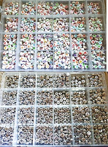 Handmade Stretch Personalised Bead Name Bracelet Bright Coloured Foil Beads with Any Name