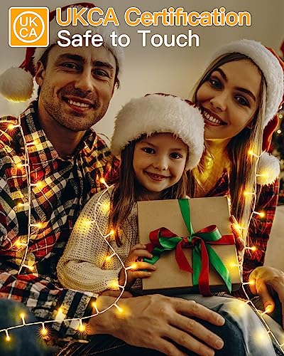 Ollny Fairy Lights for Indoor Outdoor - 40M 400 LEDs String Lights Mains Powered with Timer/Remote, Waterproof Outside Garden Lights for Bedroom/Party/Wedding/Tree/Home/Pation(Warm White)