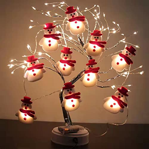 Christmas decorationsChristmas Snowman String Lights - Santa Claus String Battery Operated Lights with 10 LEDs,for Indoor Outdoor Christmas Tree Garden Party Livingroom Bedroom Decoration