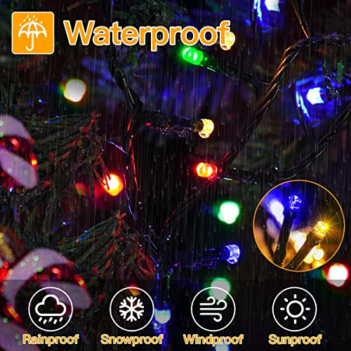 Ollny Fairy Lights Plug in - 20m 200 LED Fairy Lights Outdoor Waterproof, Remote/8 Modes/Timer - Colour String Lights Mains Powered for Outside/Indoor/Garden/Party/Christmas Decorations Lights