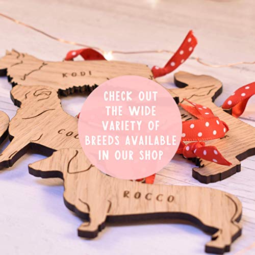 Personalised Dachshund dog shaped bauble | christmas tree decorations | present for pet keepsake ornament