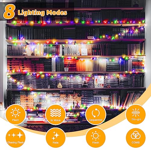 Ollny Fairy Lights Plug in - 60m 600 LED Fairy Lights Outdoor Waterproof, 8 Modes/Remote/Timer Bright Colour String Lights Mains Powered, Outside Indoor Garden Tree Wedding Party Decorations