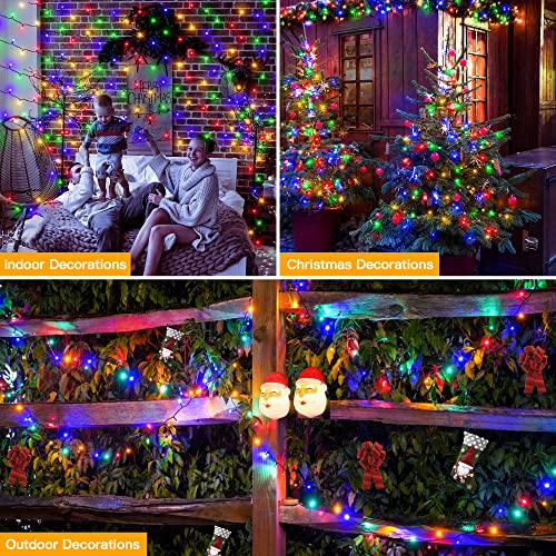 Ollny Fairy Lights Plug in - 20m 200 LED Fairy Lights Outdoor Waterproof, Remote/8 Modes/Timer - Colour String Lights Mains Powered for Outside/Indoor/Garden/Party/Christmas Decorations Lights