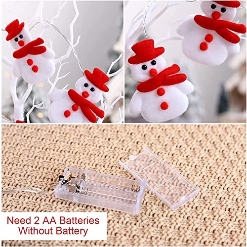 Christmas decorationsChristmas Snowman String Lights - Santa Claus String Battery Operated Lights with 10 LEDs,for Indoor Outdoor Christmas Tree Garden Party Livingroom Bedroom Decoration