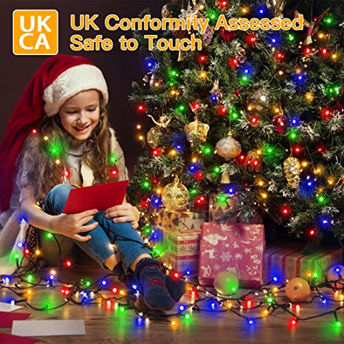 Ollny Fairy Lights Plug in - 20m 200 LED Fairy Lights Outdoor Waterproof, Remote/8 Modes/Timer - Colour String Lights Mains Powered for Outside/Indoor/Garden/Party/Christmas Decorations Lights