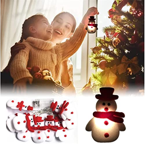Christmas decorationsChristmas Snowman String Lights - Santa Claus String Battery Operated Lights with 10 LEDs,for Indoor Outdoor Christmas Tree Garden Party Livingroom Bedroom Decoration