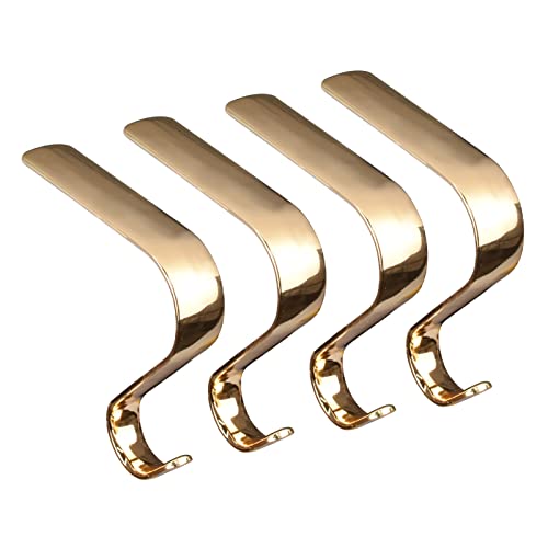 4-piece set Christmas stocking hook.Mantle Christmas stocking rack,non-slip safety stocking hanger.Suitable for Christmas home decoration