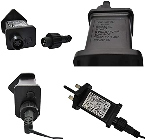 SHATCHI 100 LEDs Fairy String Lights Warm White Indoor/Outdoor Christmas Tree/Home/Party/Wedding/Garden Decorations Green Cable 8 Modes Mains Powered Memory Auto Timer