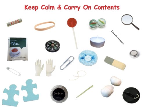 Keep Calm & Carry On Survival Kit In A Can. Humorous Fun Gift For A Birthday Christmas Retirement Good Luck New Job & Leaving. Ideal For Work Office Boss Friend Dad Him Men Present & Card