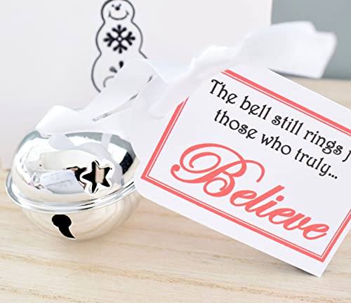 A Christmas 'Believe' Bell, SILVER Polar Express Jingle bell Believe Charm Santa Christmas Eve Box Stocking Filler. Kids Christmas fun