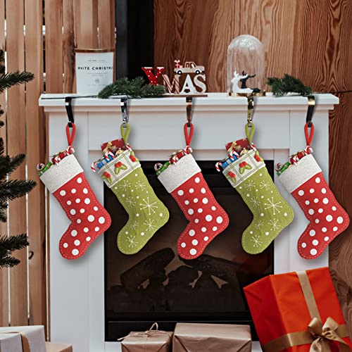 4-piece set Christmas stocking hook.Mantle Christmas stocking rack,non-slip safety stocking hanger.Suitable for Christmas home decoration
