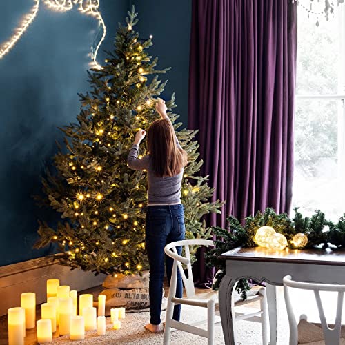 SHATCHI 100 LEDs Fairy String Lights Warm White Indoor/Outdoor Christmas Tree/Home/Party/Wedding/Garden Decorations Green Cable 8 Modes Mains Powered Memory Auto Timer