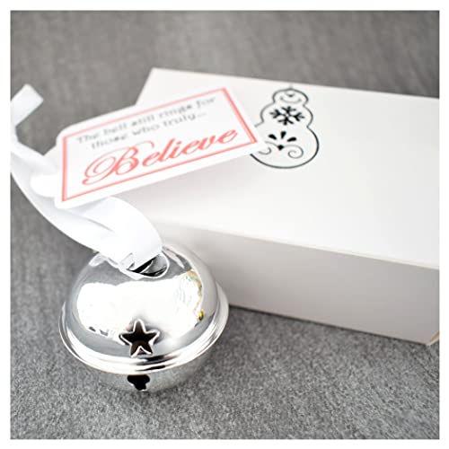 A Christmas 'Believe' Bell, SILVER Polar Express Jingle bell Believe Charm Santa Christmas Eve Box Stocking Filler. Kids Christmas fun