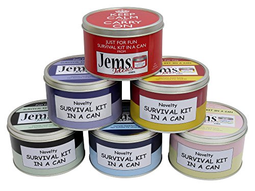 Keep Calm & Carry On Survival Kit In A Can. Humorous Fun Gift For A Birthday Christmas Retirement Good Luck New Job & Leaving. Ideal For Work Office Boss Friend Dad Him Men Present & Card