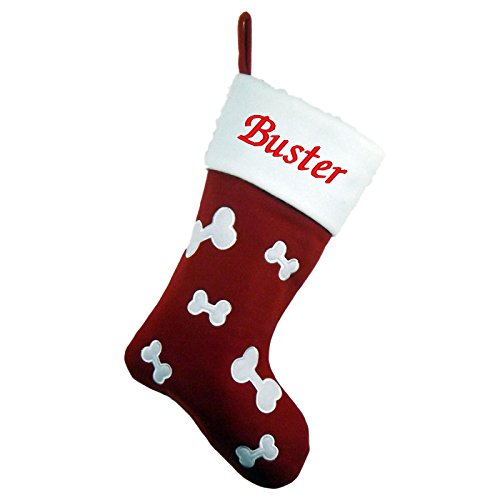 Personalised Deluxe Embroidered Christmas Dog Pet Stocking Sack Luxury Santa